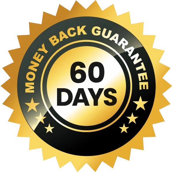 PressureCalmX 60 day money back guarantee badge